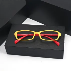 Cubojue Unisex Full Rim Small Square Tr 90 Titanium Presbyopic Reading Glasses 1031p