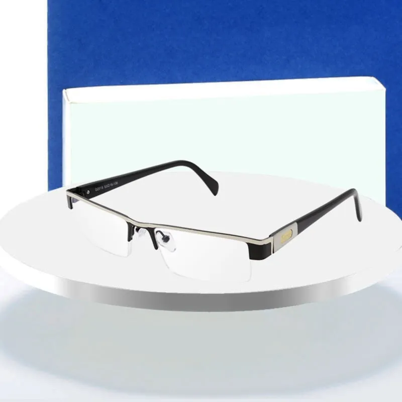 Hotochki Men's Semi Rim Stainless Steel Alloy Frame Reading Glasses D2015